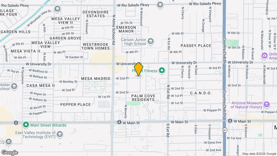 908 W 2nd St Map and Location Details