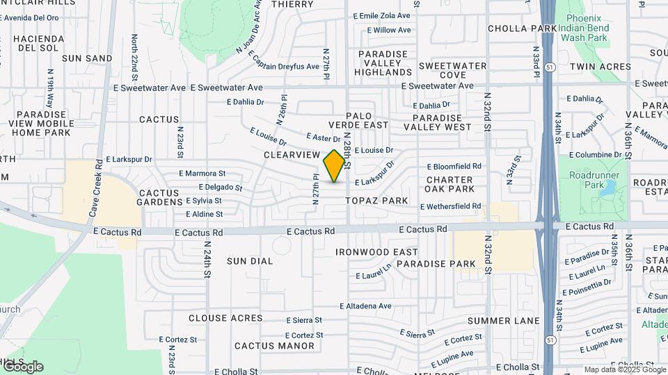 2733 E Larkspur Dr Map and Location Details