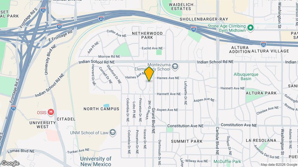 1428 Vassar Dr NE Map and Location Details