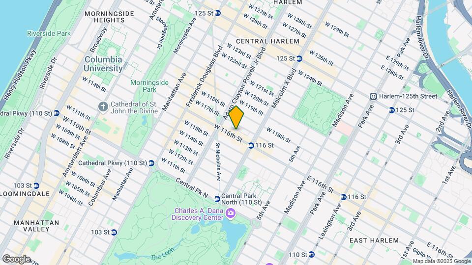 133 W 116th St Map and Location Details