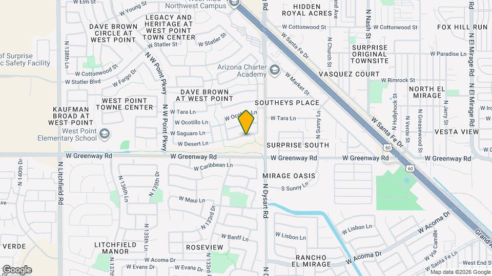 13177 W Desert Ln Map and Location Details