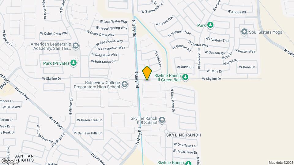 1232 W Desert Hollow Dr Mapa y Detalles de la Ubicación