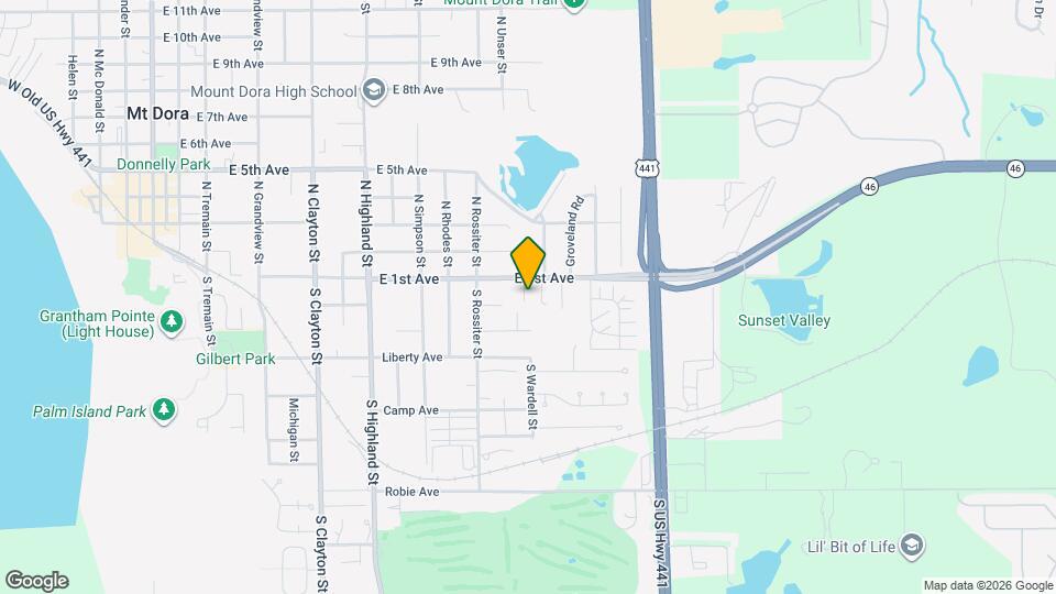 1442 E 1st Ave Map and Location Details