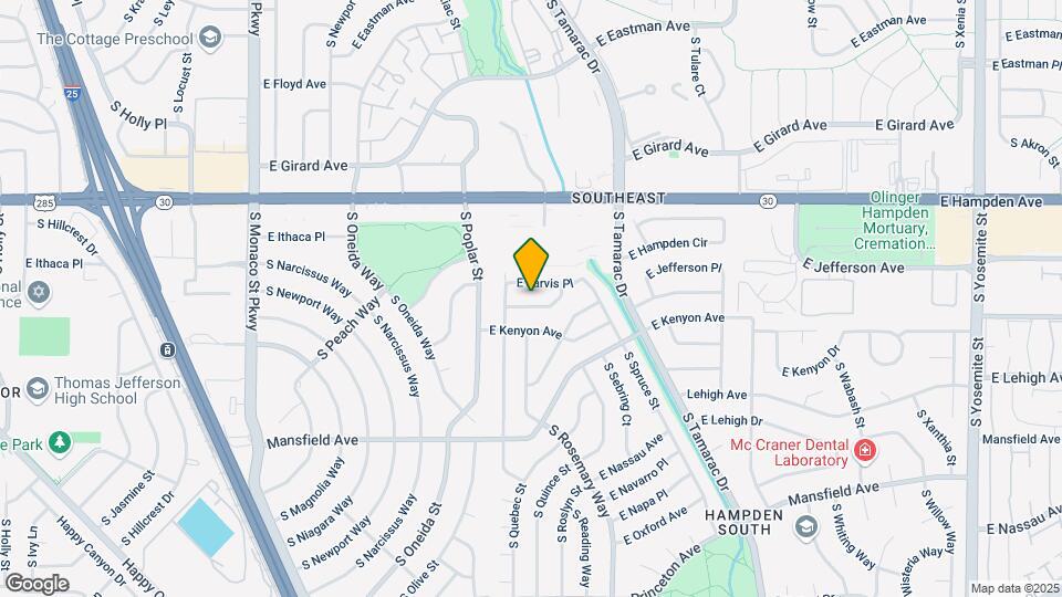 7453 E Jefferson Dr Map and Location Details