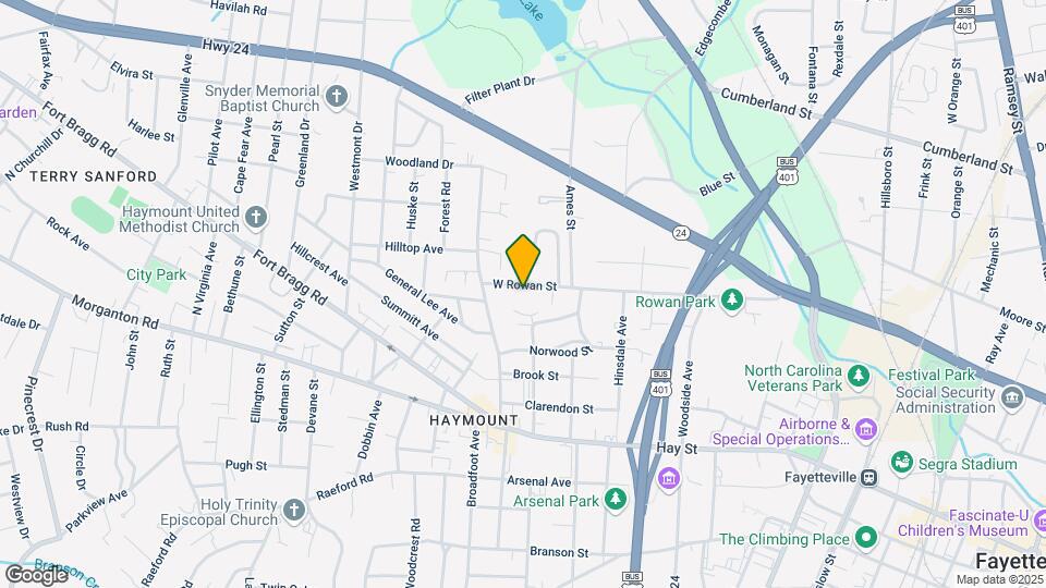 1021 W Rowan St Map and Location Details