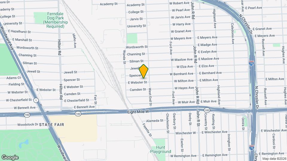 1561 E Webster St Map and Location Details