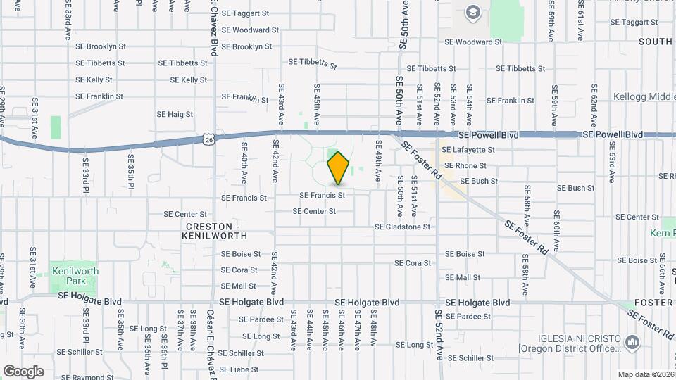 4535 SE Francis St Mapa y Detalles de la Ubicación