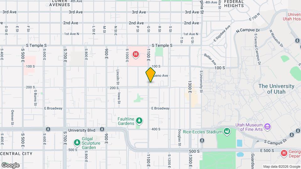 1105 East 200 South, Unit #2 Map and Location Details
