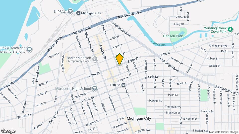 802 Pine St Map and Location Details