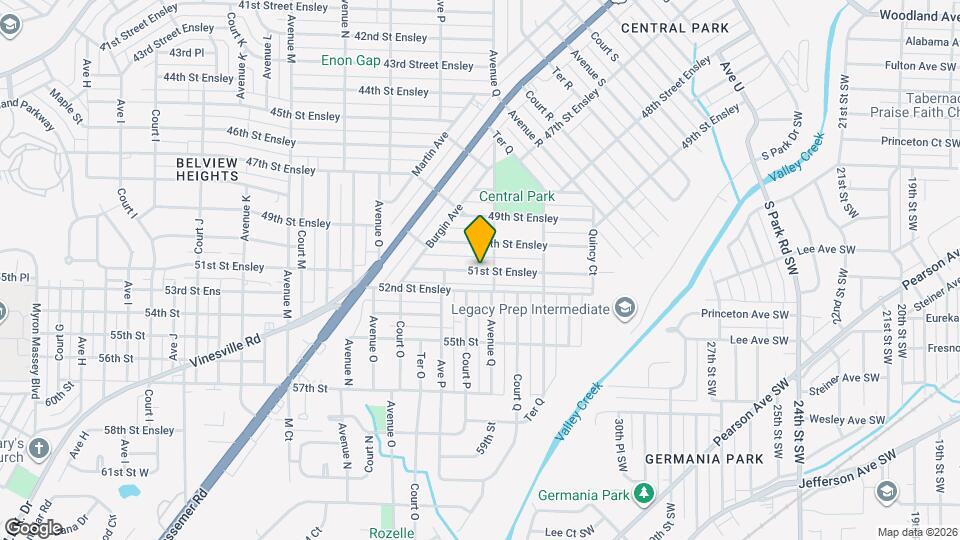 1638 51st St Ensley Map and Location Details