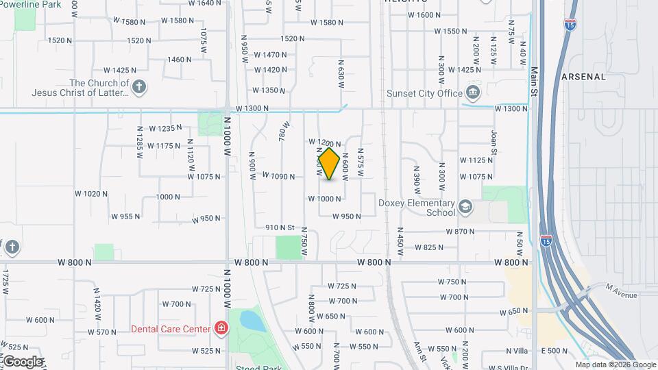 651 W 1060 N Map and Location Details