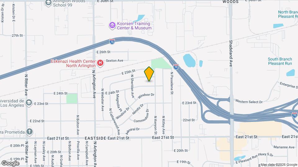 6262 E 24th St Map and Location Details