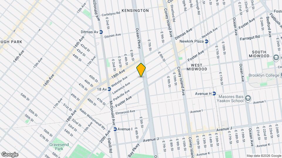 706 Ocean Pkwy Map and Location Details