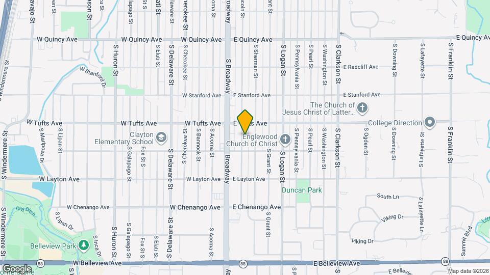 4648 S Lincoln St Map and Location Details