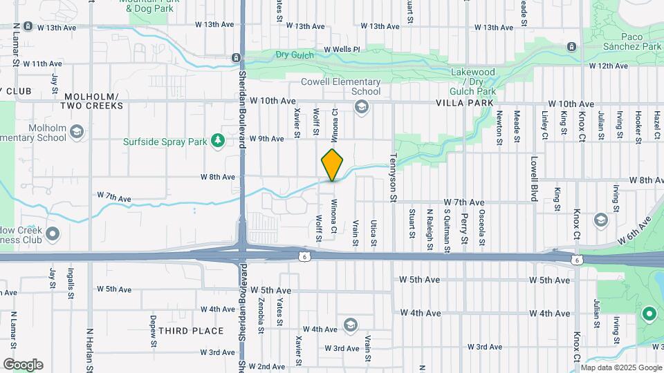 4725 W 7th Ave Map and Location Details
