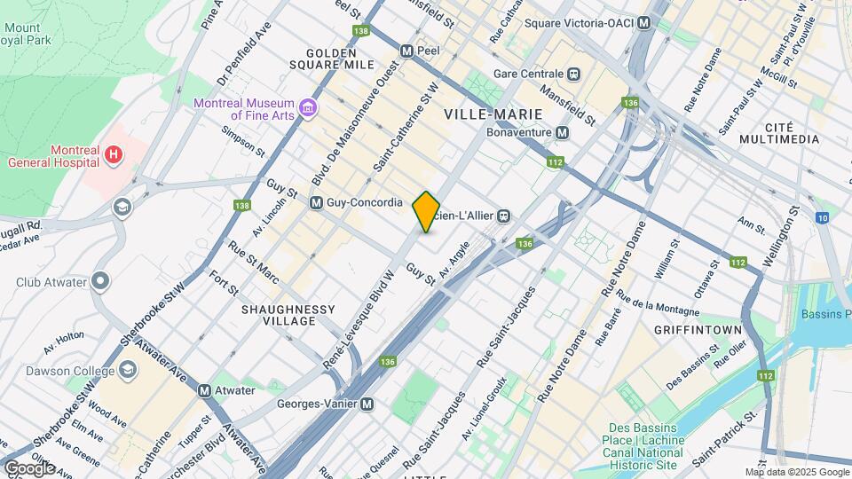 1450 Boul. René-Lévesque O Map and Location Details