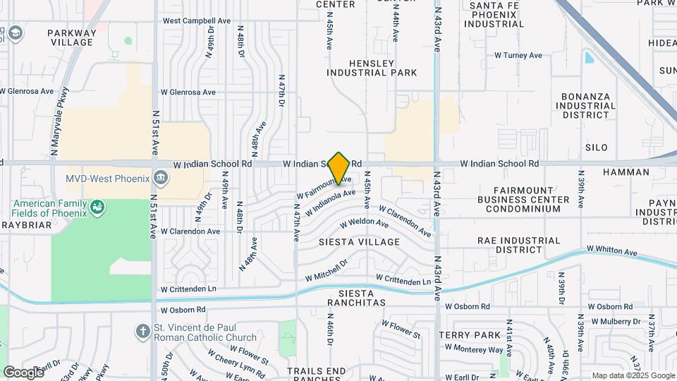 4536 W Indianola Ave Map and Location Details
