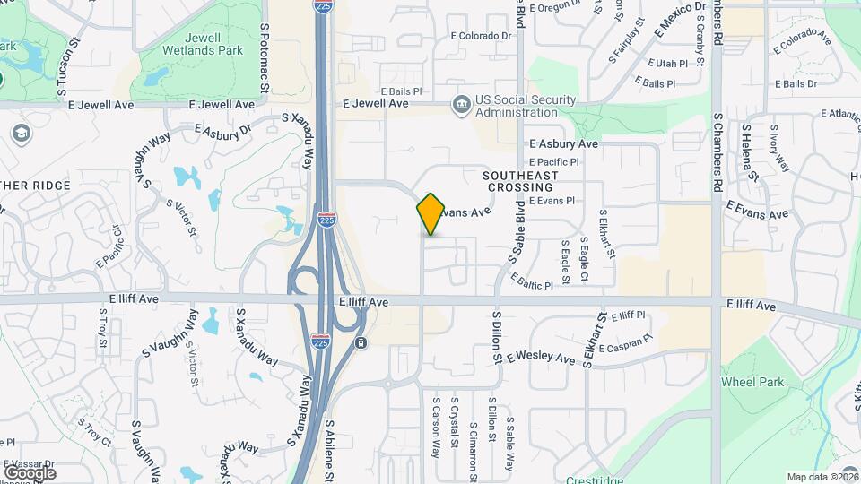 14129 E Warren Pl Map and Location Details