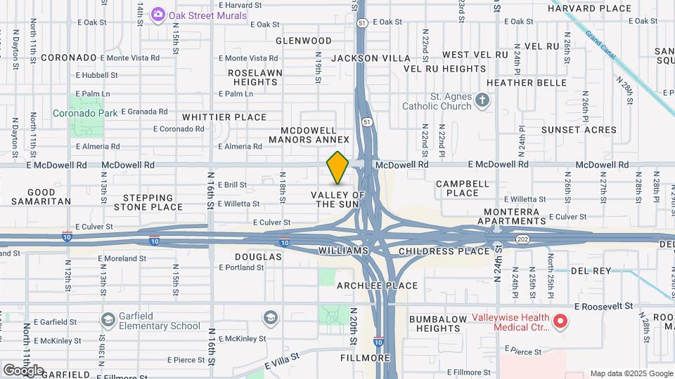 1925 E Brill St Mapa y Detalles de la Ubicación