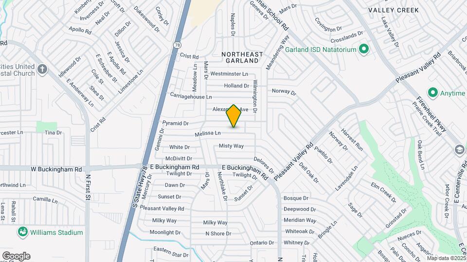 1105 Melissa Ln Map and Location Details