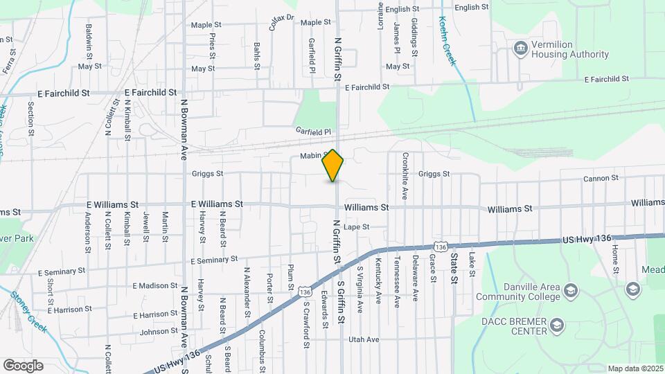 614 N Griffin St Map and Location Details