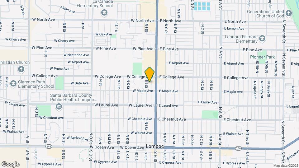 516 N I St Map and Location Details