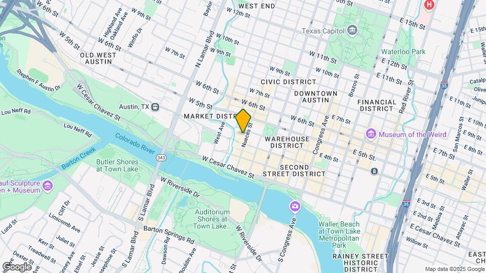 360 Nueces St, Unit Apt 2605 Map and Location Details