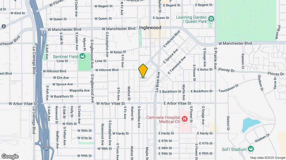 109 E Spruce Ave Map and Location Details