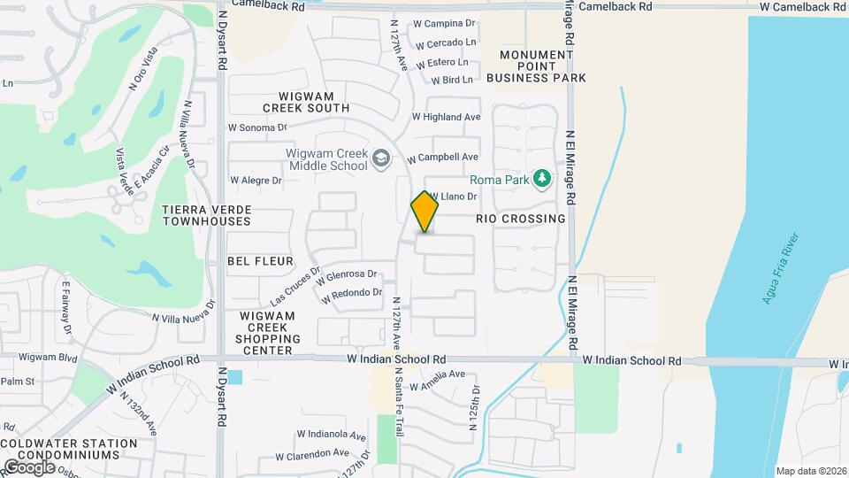 12621 W Modesto Dr Map and Location Details