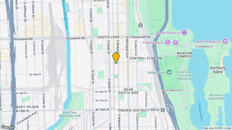 1410 S Wabash Ave Map and Location Details