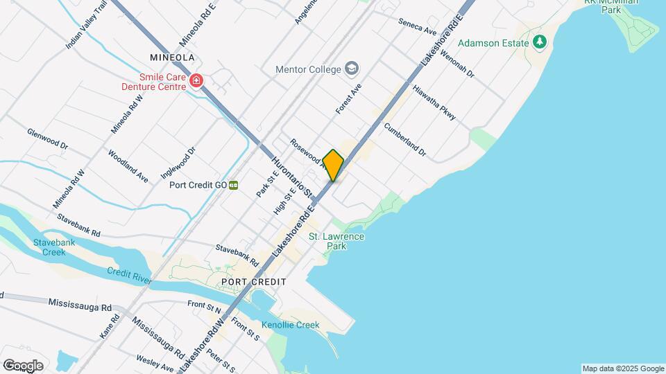 143-161 Lakeshore Rd E Map and Location Details