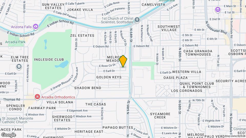 6332 E Earll Dr Mapa y Detalles de la Ubicación