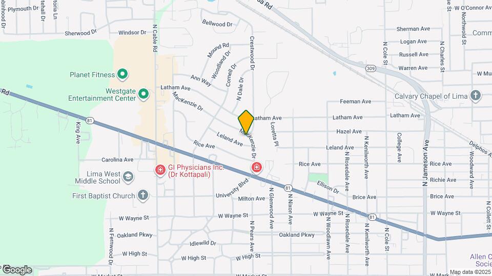 709 Mackenzie Dr Map and Location Details