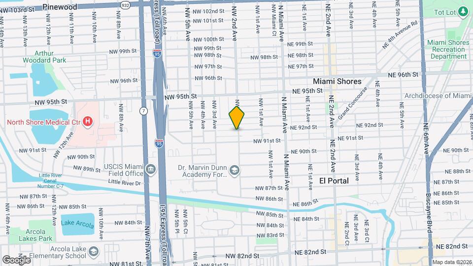 202 NW 92nd St Map and Location Details