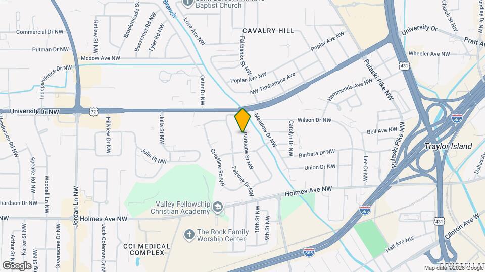 1011 Parklane St NW Map and Location Details