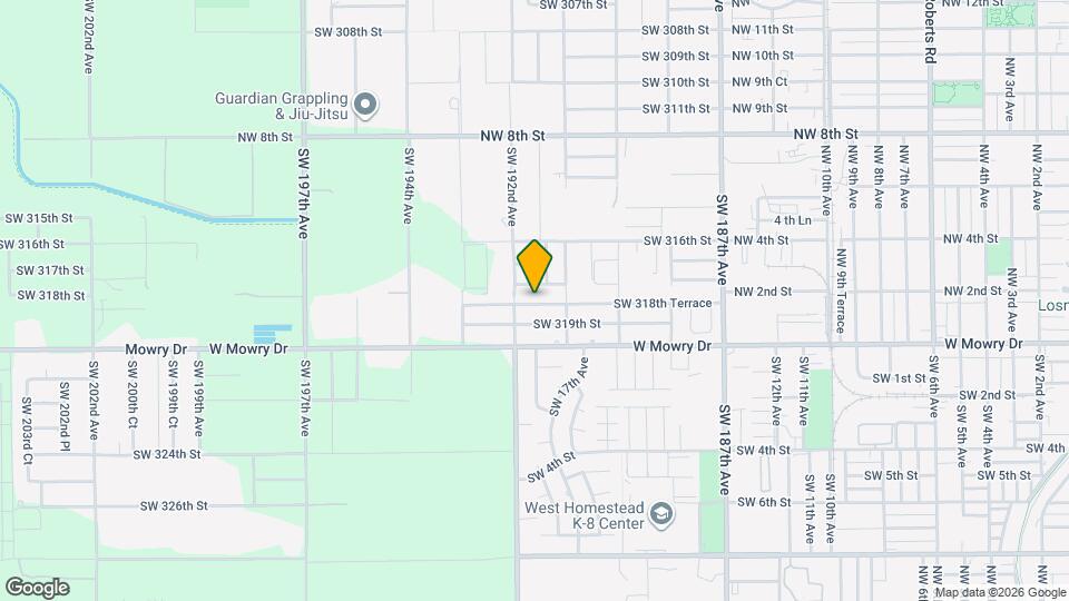 19101 SW 318th Terrace Map and Location Details