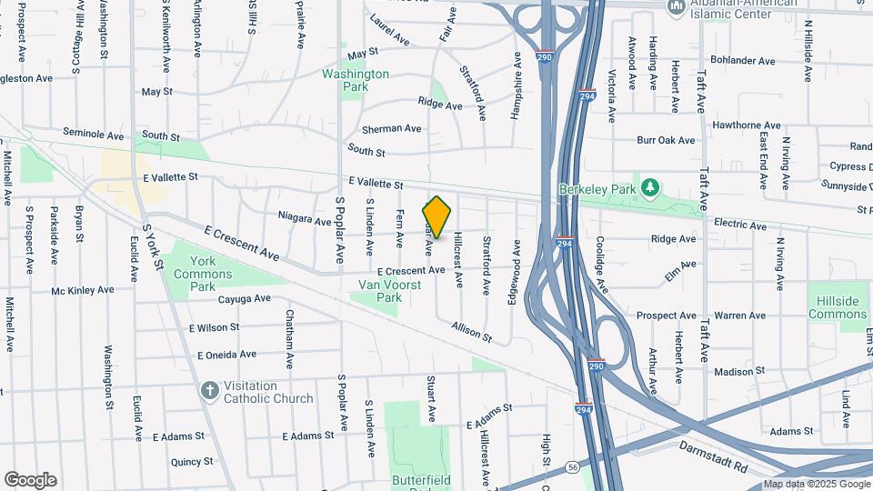 595 S Cedar Ave Map and Location Details