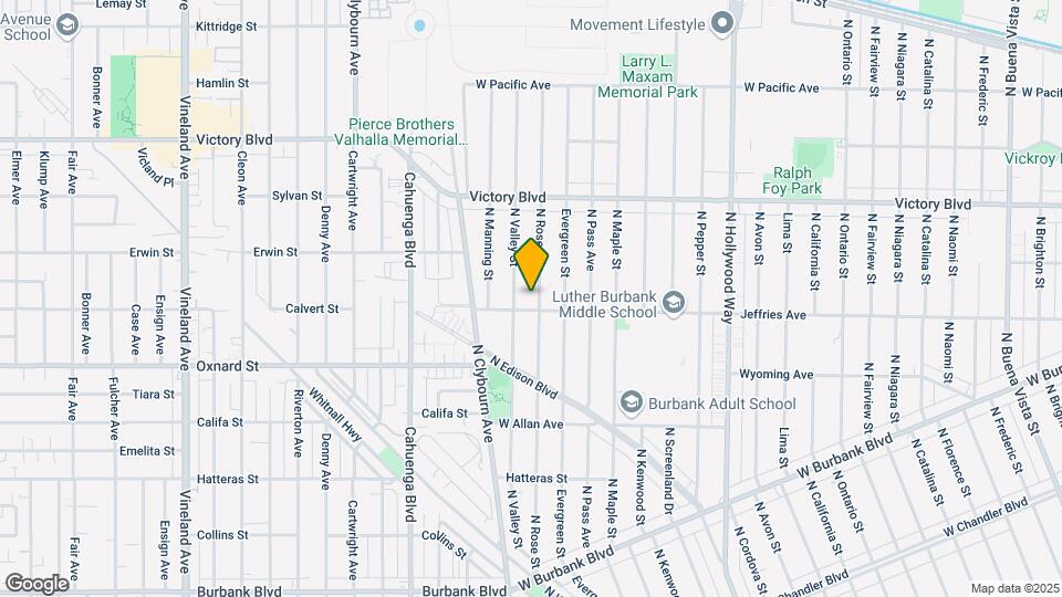 1809 N Rose St Map and Location Details