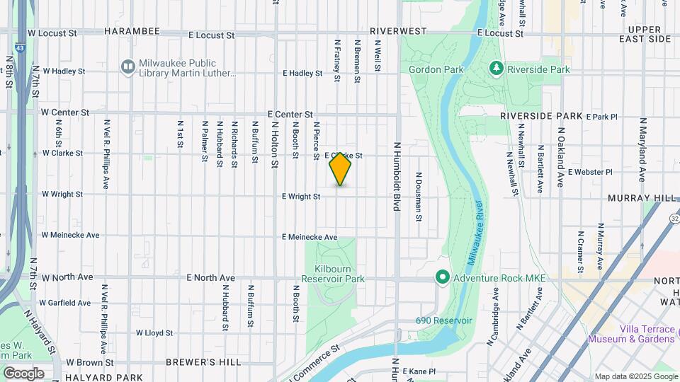 2500 N Fratney St Map and Location Details