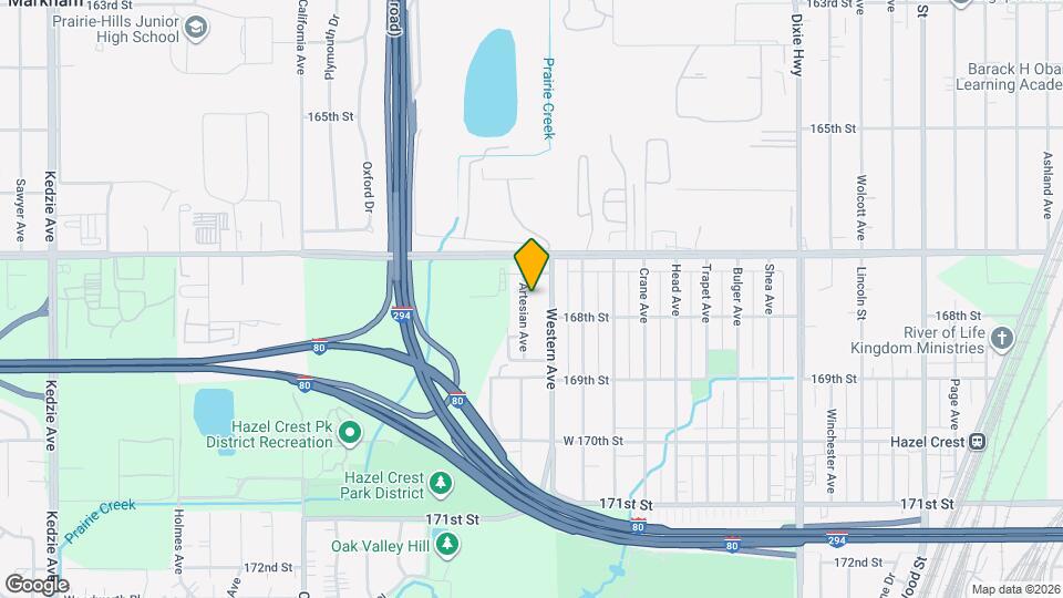 16759 Artesian Ave Map and Location Details