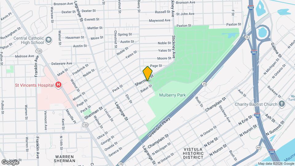 1711 Mulberry St Map and Location Details