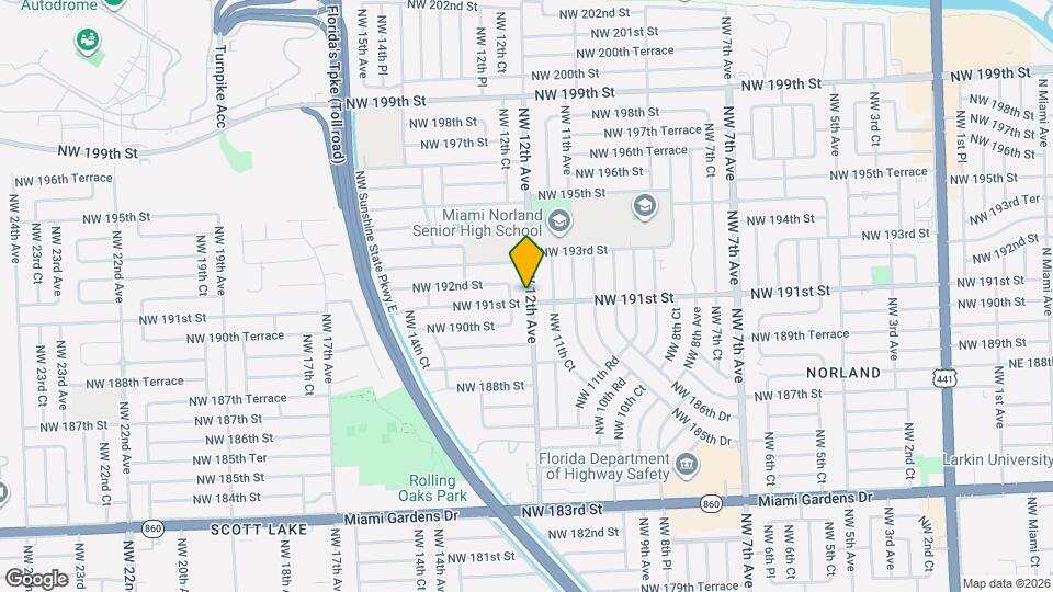19100 NW 12th Ave Map and Location Details