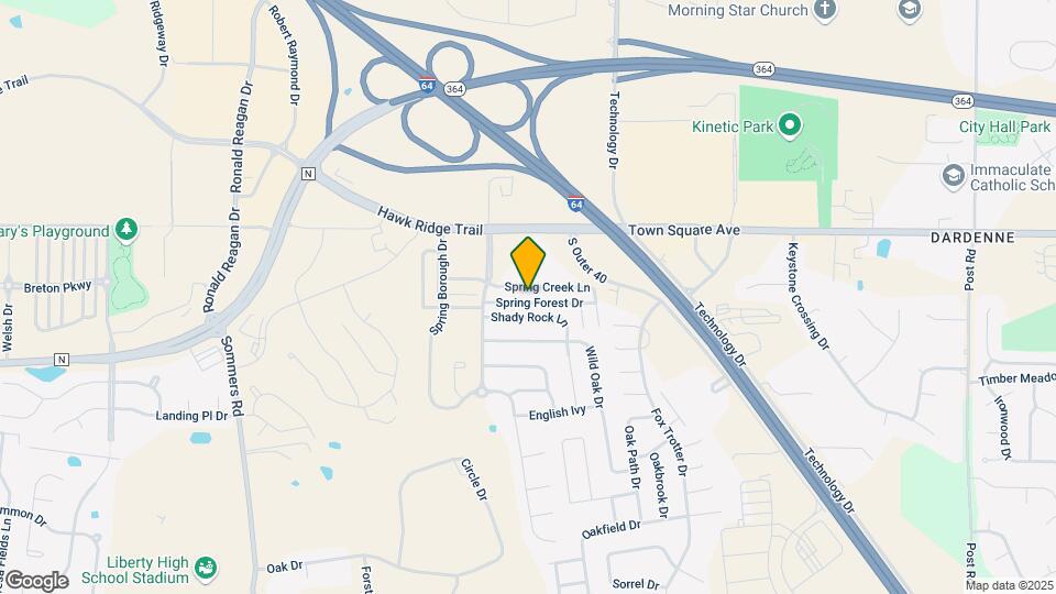 5203 Spring Creek Ln Map and Location Details