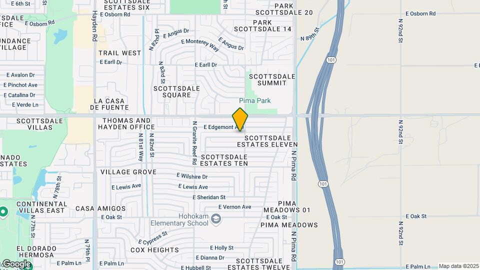 8542 E Roanoke Ave Map and Location Details