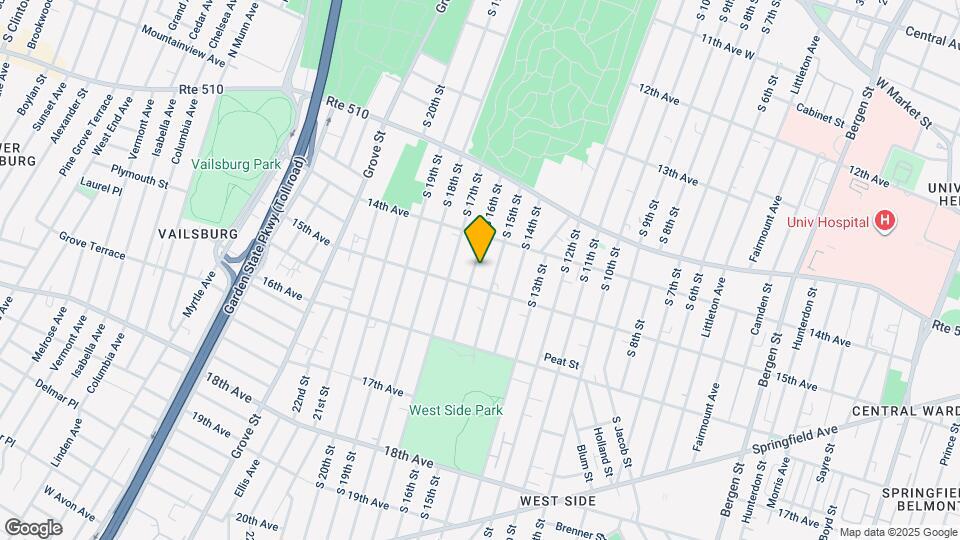 484 S 16th St Map and Location Details