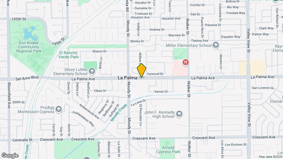 5102 La Palma Ave Map and Location Details