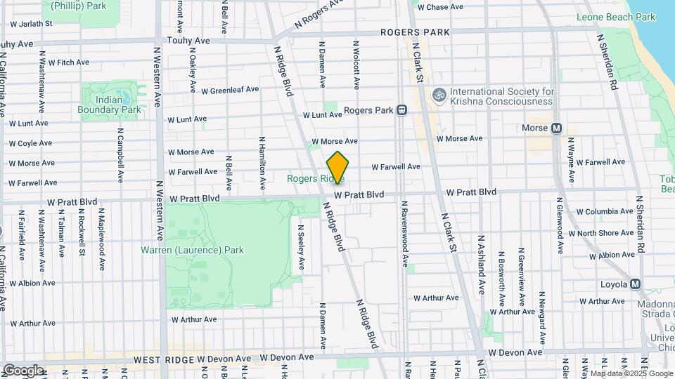 1932 W Pratt Blvd Mapa y Detalles de la Ubicación