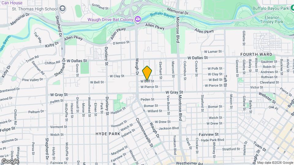 1317 W Bell St Map and Location Details