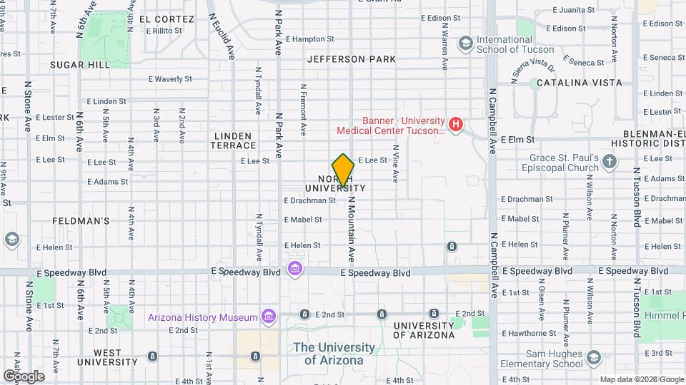 1237 E Drachman St Map and Location Details