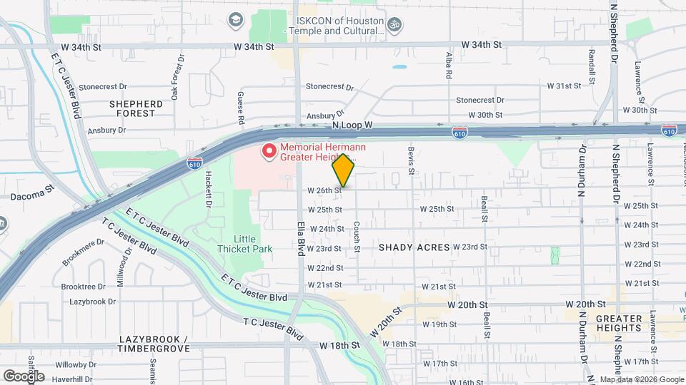 1510 W 26th St Map and Location Details